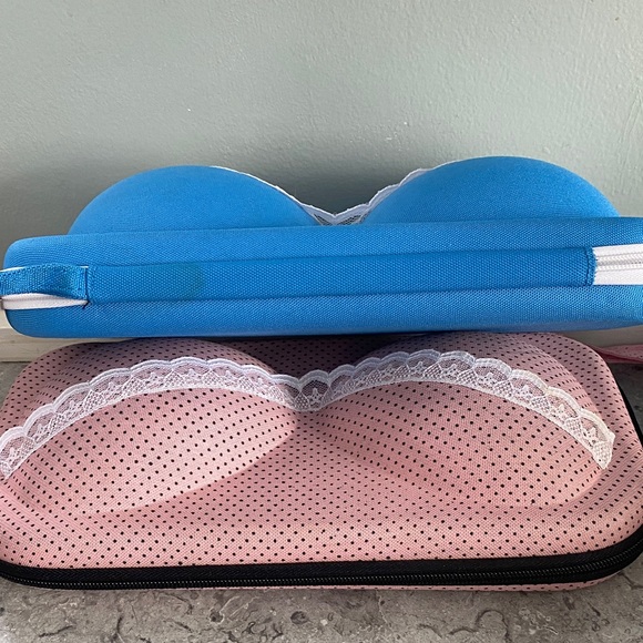 Blue and Pink Bra Travel Cases - Picture 6 of 6
